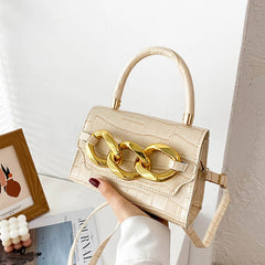 Soft Shoulder Bags Chain Crossbody Bag PU Leather Handbags