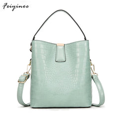 Bucket Shoulder Bag Drawstring Crossbody Bag Women Handbag
