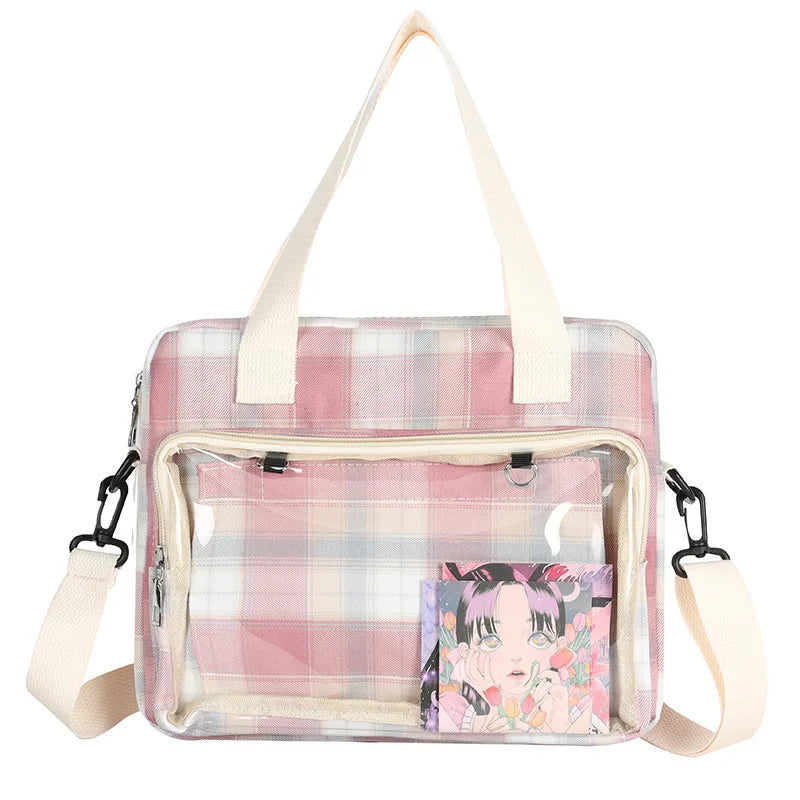 Canvas Shoulder Bag Handbag for Junior High School Girls