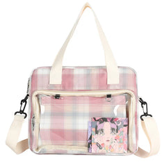 Canvas Shoulder Bag Handbag for Junior High School Girls