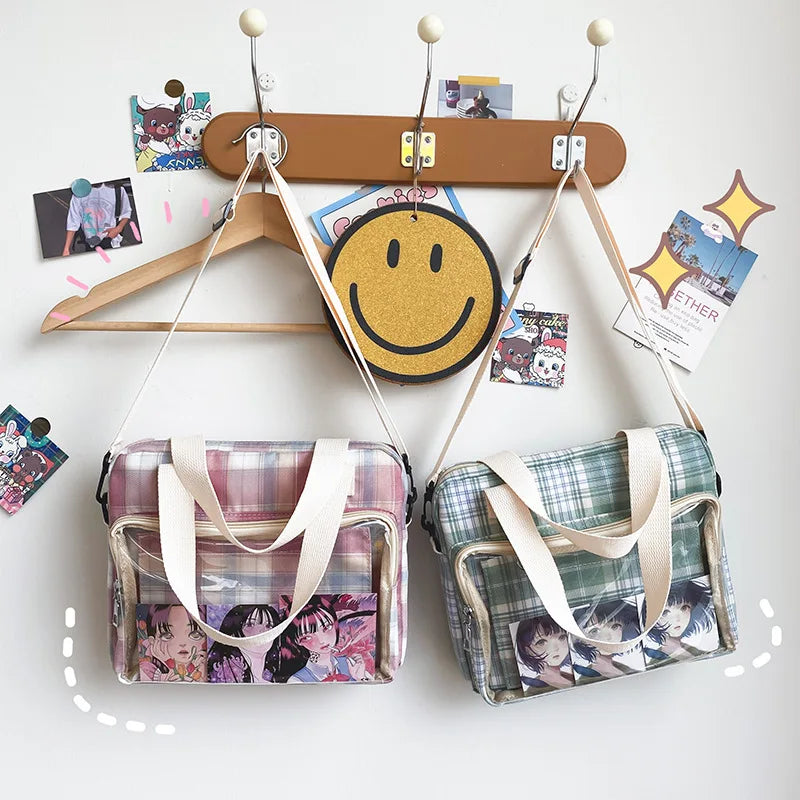 Canvas Shoulder Bag Handbag for Junior High School Girls