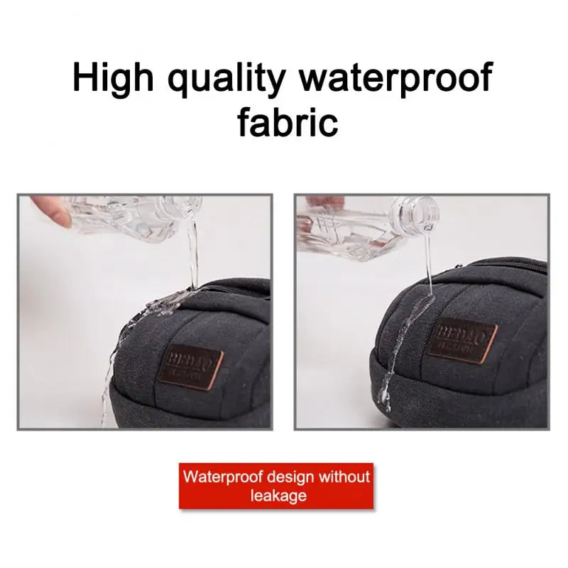 Canvas Waist Bag Vintage Leisure Canvas Bag Running Cycling