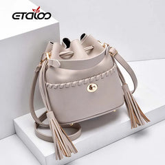 Solid Crossbody Shoulder Bag For Women Hangbag Wallet Femme Bucket Bag