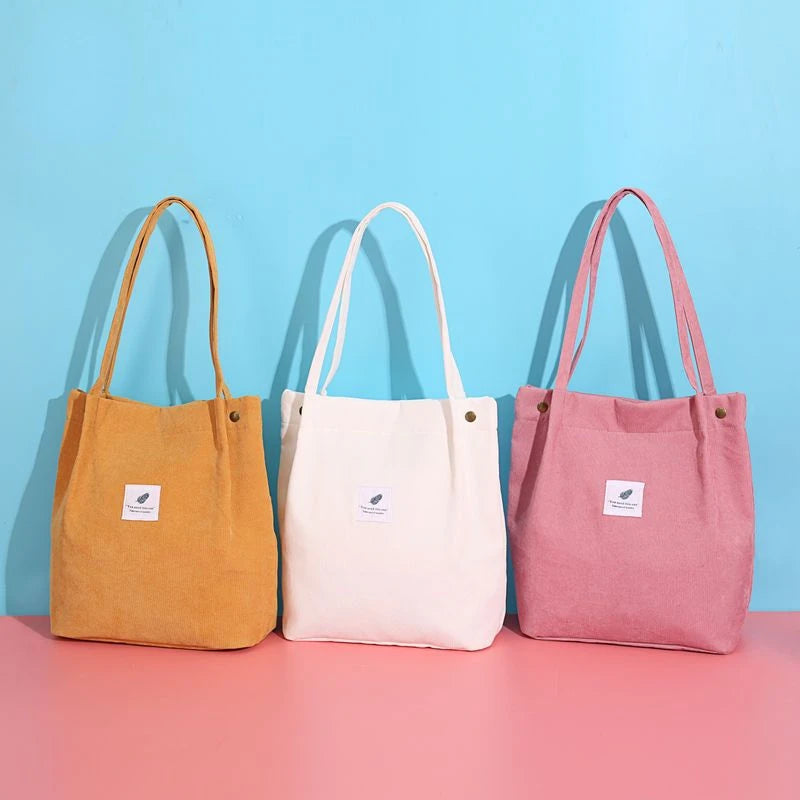 Corduroy Shoulder Bags Casual Handbags