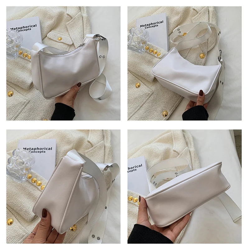 Casual Ladies Shoulder Bag Adjusted Strap Crossbody Bags For Women Solid Handbag