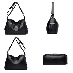 Casual Many Pockets High PU Leather Women Shoulder Bags Handbags Women Crossbody