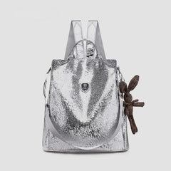 Women Backpacks PU Leather School Shoulder Bag With Bear