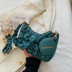 Small Clutch Crossbody Shoulder Bag Green Winter Handbags