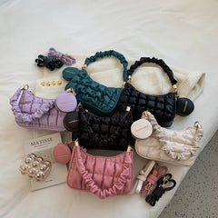 Small Clutch Crossbody Shoulder Bag Green Winter Handbags