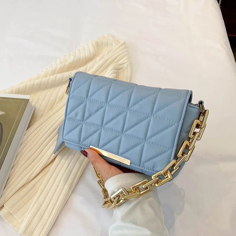 Chain Strap Shoulder Bag Flap Underarm Bags For Women Ladies Handbags