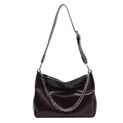 Chain Women Large Capacity Tote Bag Shoulder Bag PU Leather Handbags