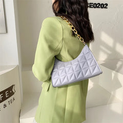 Plaid Pu Leather Women Shoulder Bag Handbags Underarm Bags
