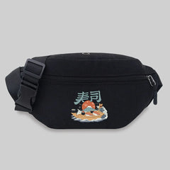 Wave Pattern Chest Messenger Bag Women Travel Waist Crossbody Bag