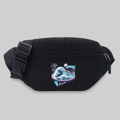 Wave Pattern Chest Messenger Bag Women Travel Waist Crossbody Bag