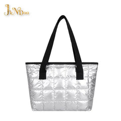 Cotton Tote Handbags Quilted Shoulder Bags For Women Waterproof