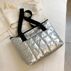 Cotton Tote Handbags Quilted Shoulder Bags For Women Waterproof