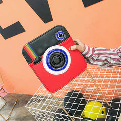 Rainbow Camera Bag Women's PU Leather Messenger Crossbody Bag