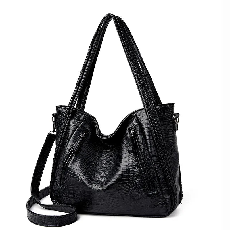 Crocodile One Shoulder Women's Bag Large Capacity Handheld Crossbody