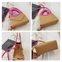 Crossbody Bags Peach Heart Handle Purse Handbag Crocodile Bags for Women