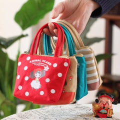 Girls Cartoon Coin Purse Hand Carry Change Bag Animal Print Mini Wallet
