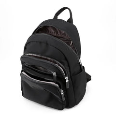 Dark Green Women's Waterproof Nylon Backpack - School Bag for Girls