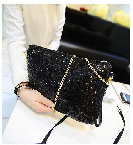 Sparkling Bling Sequins Evening Party Clutch Bag Handbag Women