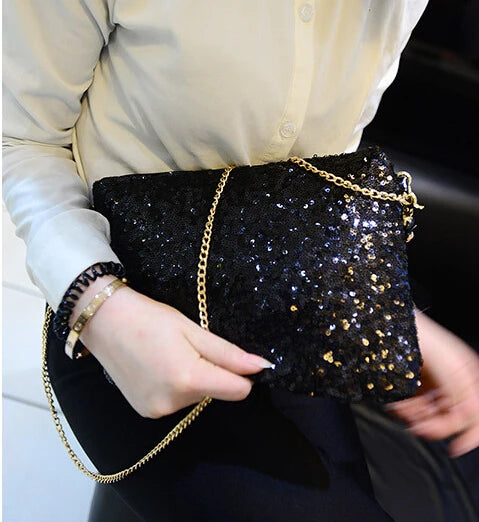 Sparkling Bling Sequins Evening Party Clutch Bag Handbag Women