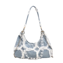 Denim Saddle Bag Ladies Shoulder Underarm Versatile Messenger Bag