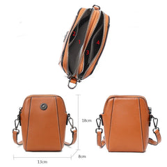 Women Crossbody Bag Leather Lady Shoulder Bag Girls Mini Phone Bags