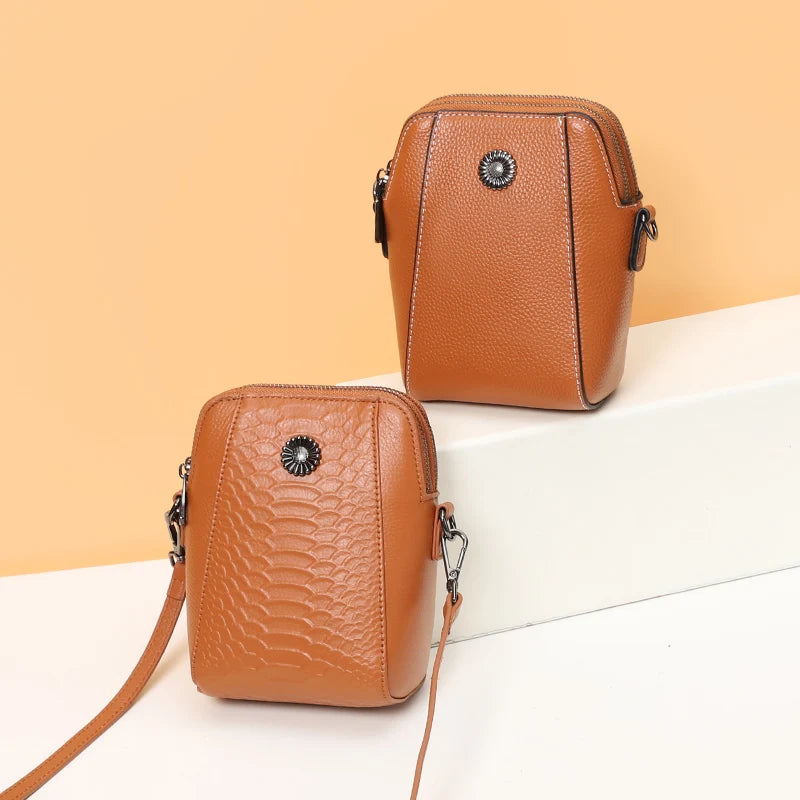 Women Crossbody Bag Leather Lady Shoulder Bag Girls Mini Phone Bags
