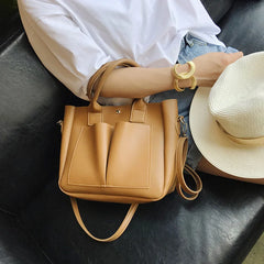 Stylish Women's Shoulder Bag - Large Capacity PU Leather