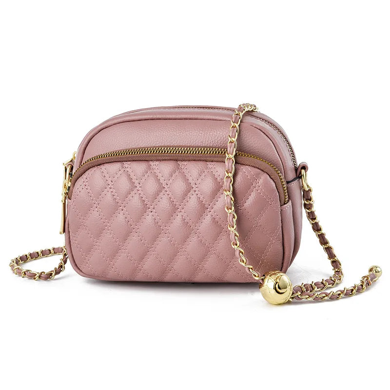 Diamond Lattice PU Leather Women Handbags Lady's Shoulder Crossbody Bag