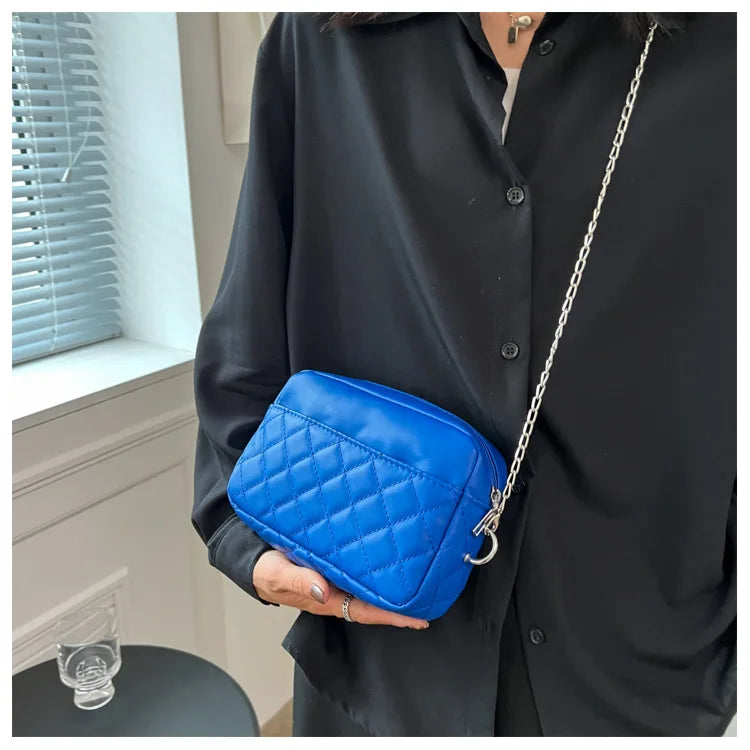 Diamond Lattice Women Bags Chain Square Shoulder Bag Crossbody Lady Purses