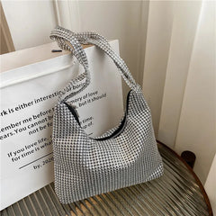 Diamond-Studded Evening Bag Rhinestone Underarm Bag Shoulder Handbag