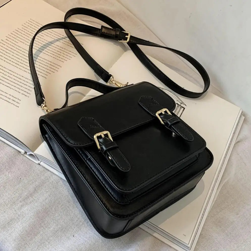 Vintage PU Leather Tote Bag Women's Handbag
