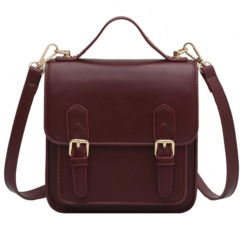 Vintage PU Leather Tote Bag Women's Handbag