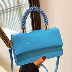 Patent Leather Shoulder Bag Orange Green Messenger Clutch