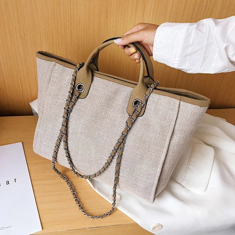 European/American Bucket Bag Chain Tote High Capacity