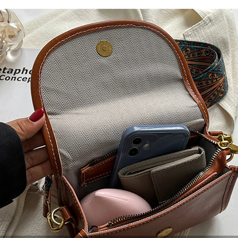 Autumn Vintage Shoulder Crossbody Bag Women Purse Handbag Small Square Bag
