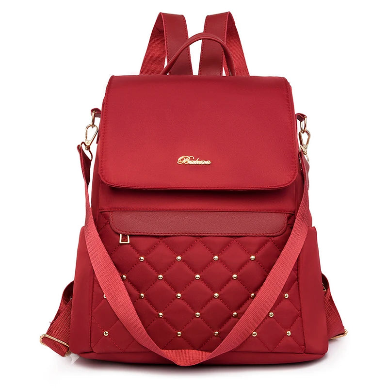 Lightweight Ladies Backpack Teen Girls Oxford Cloth Travel School Bag