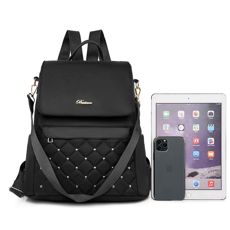 Lightweight Ladies Backpack Teen Girls Oxford Cloth Travel School Bag