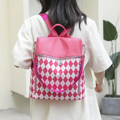 PU Leather Ladies Backpack Large Capacity Travel Shoulder Bag School Bag