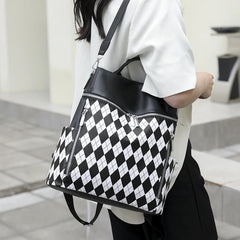 PU Leather Ladies Backpack Large Capacity Travel Shoulder Bag School Bag