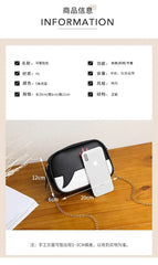 Women Shoulder Messenger Bag Small Square Bag Contrast Small Bag