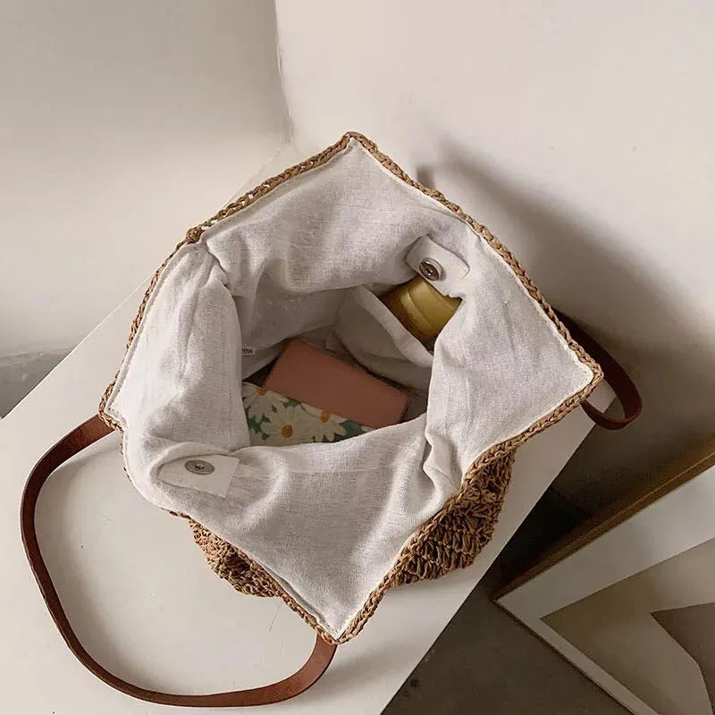 Ethnic Crochet Shoulder Bag Large Capacity Women Handbags