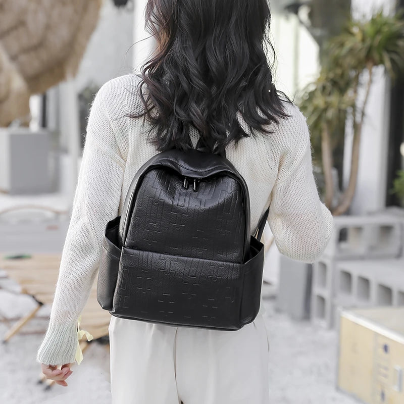 Women Backpacks High Leather Printed Girls School Bags Teen Travel Backpacks