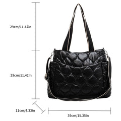 Cotton Padded Handbag Large Capacity Casual Ladies Quilted Crossbody Bag