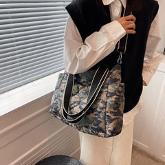 Cotton Padded Handbag Large Capacity Casual Ladies Quilted Crossbody Bag