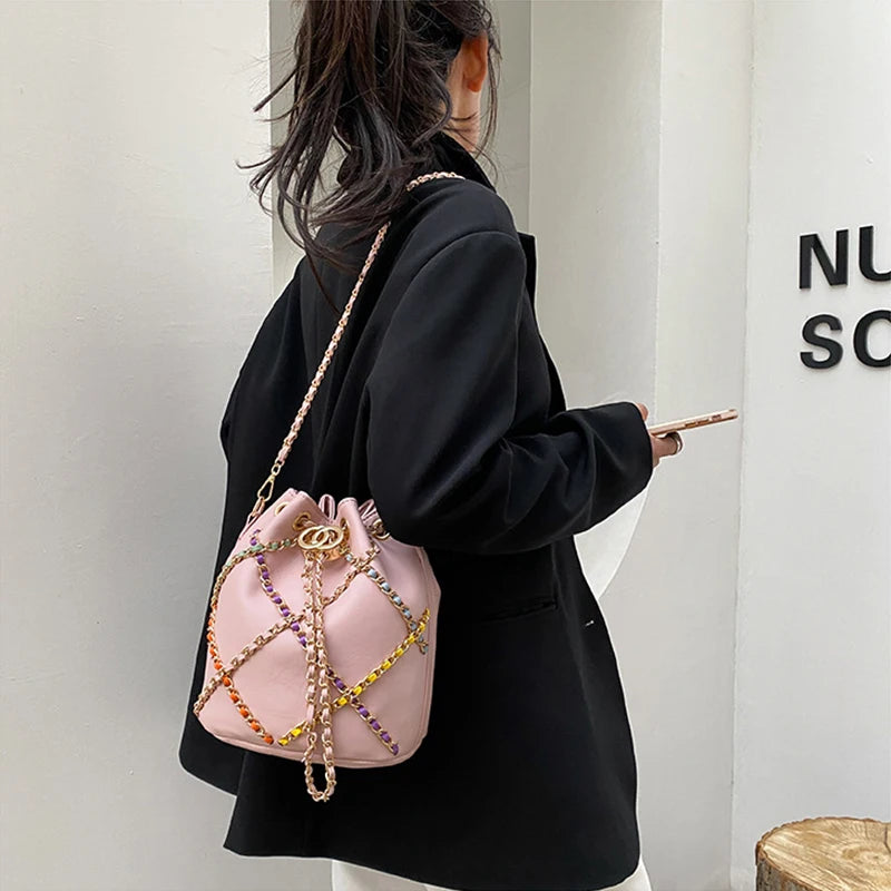 Small Fragrant Water Bucket Crossbody Bag for Women