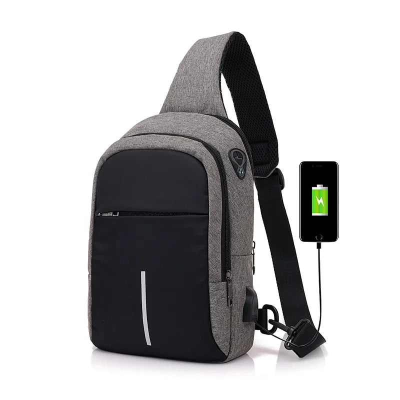 Men's Messenger Chest Bag Single Shoulder Strap Pack